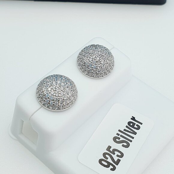 "925 Sterling Silver Cubic Zirconia Earrings, UU1P6A6105 - Picture 8 of 10